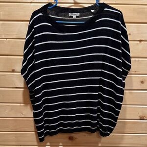 Max Studio Black and White Striped Top